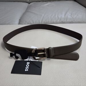 NWT - Hugo Boss Women's Anna Leather Belt - Made In Italy - Belt Size 85/M